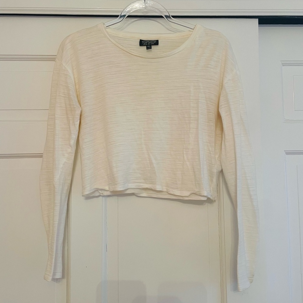 Topshop: cream loose crop top